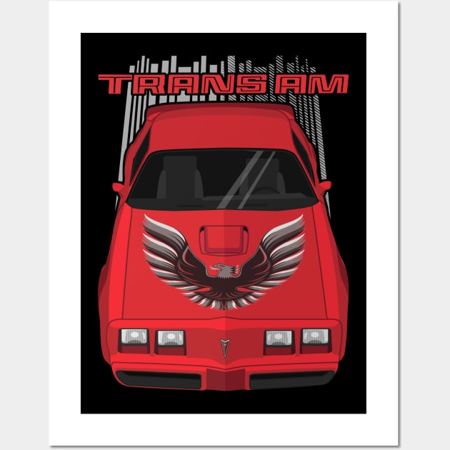 Firebird Trans Am 79-81 - red and black Wall Art by V8social